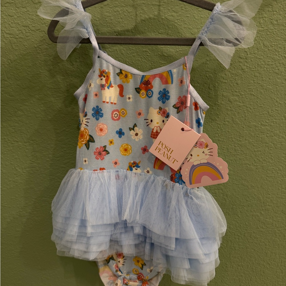 Posh Peanut Hello Kitty Tutu Onesie 2T